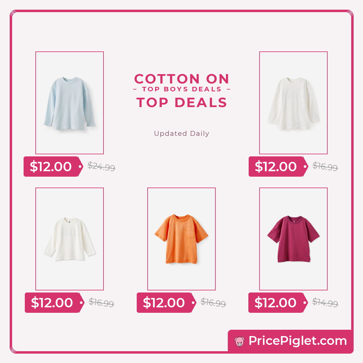 Top Boys deals at Cotton On right now