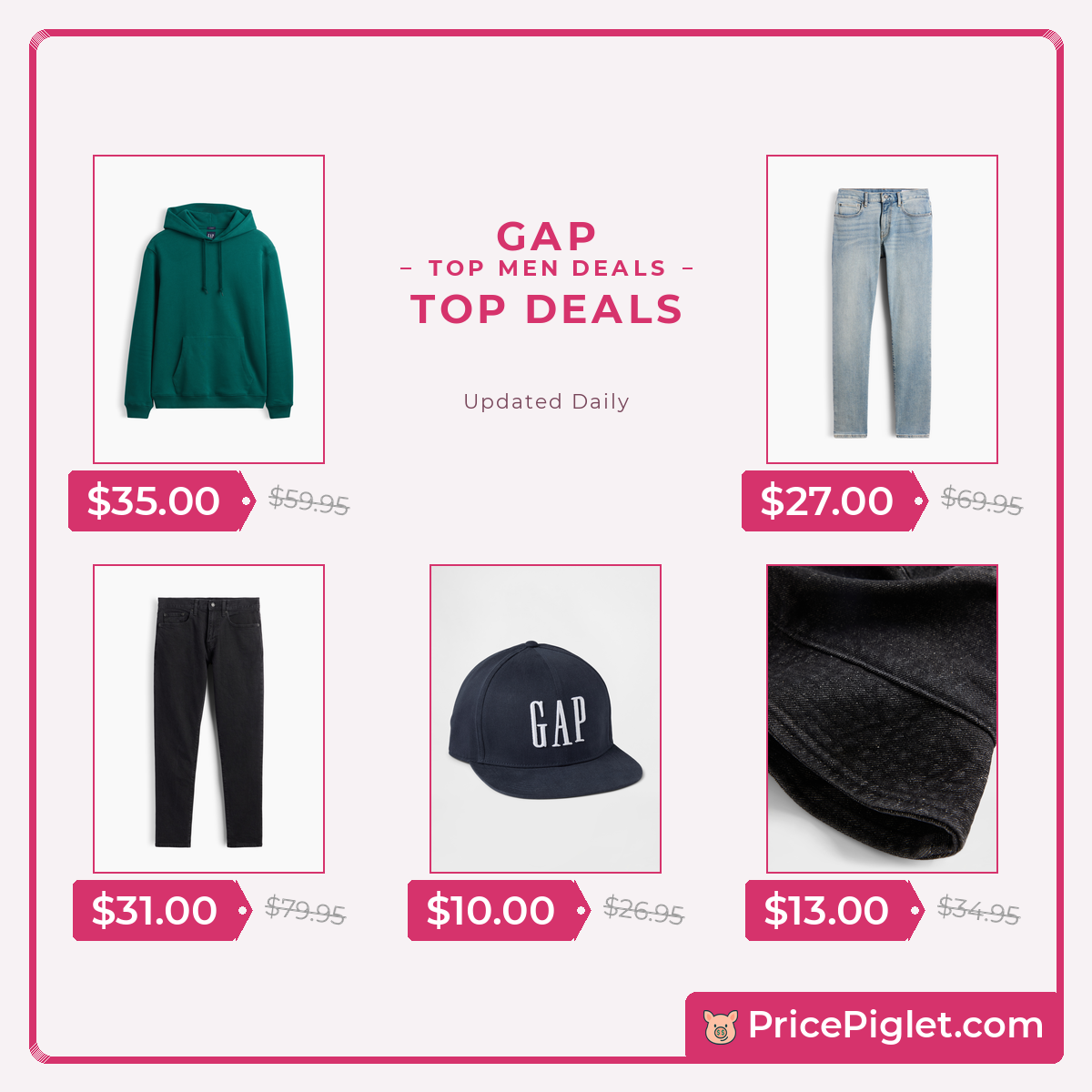Top Men deals at Gap right now