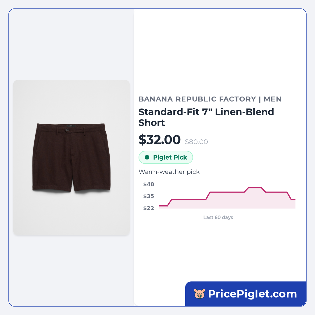 Standard-Fit 7" Linen-Blend Short