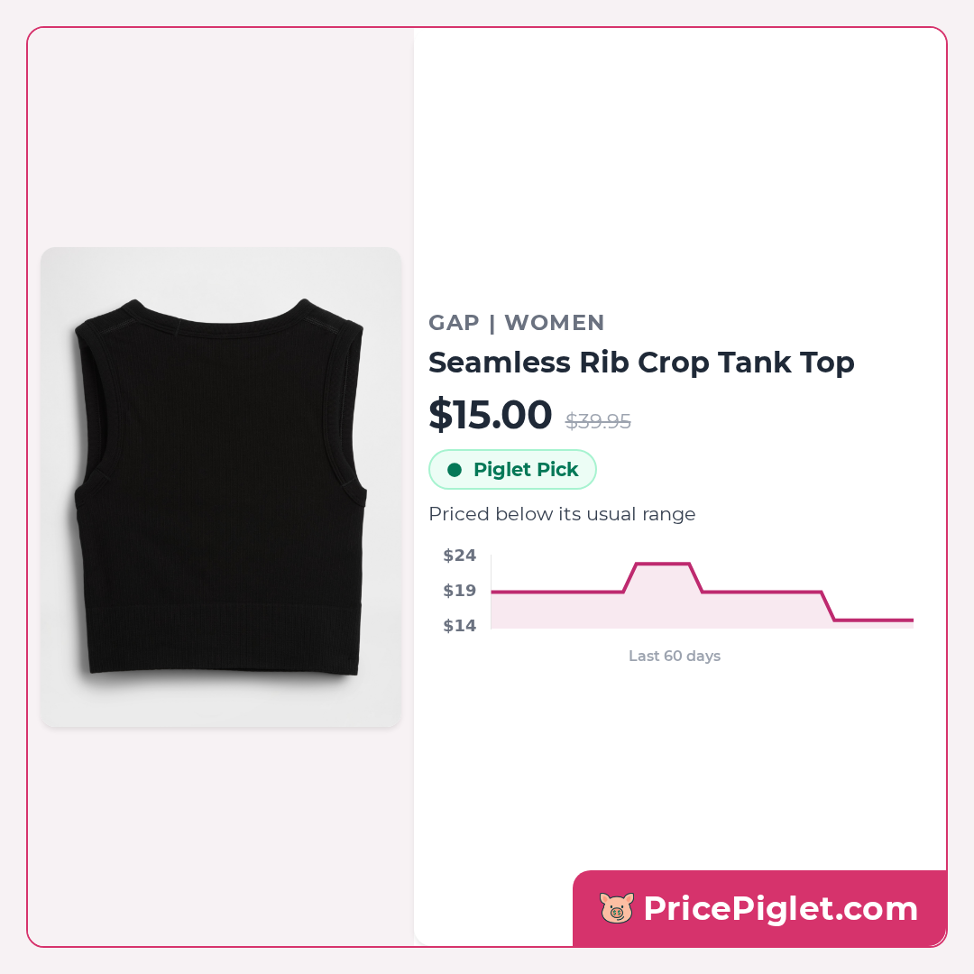 Seamless Rib Crop Tank Top