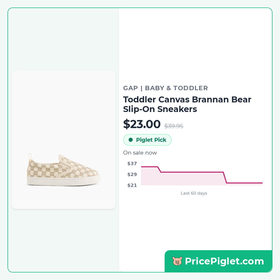 Toddler Canvas Brannan Bear Slip-On Sneakers