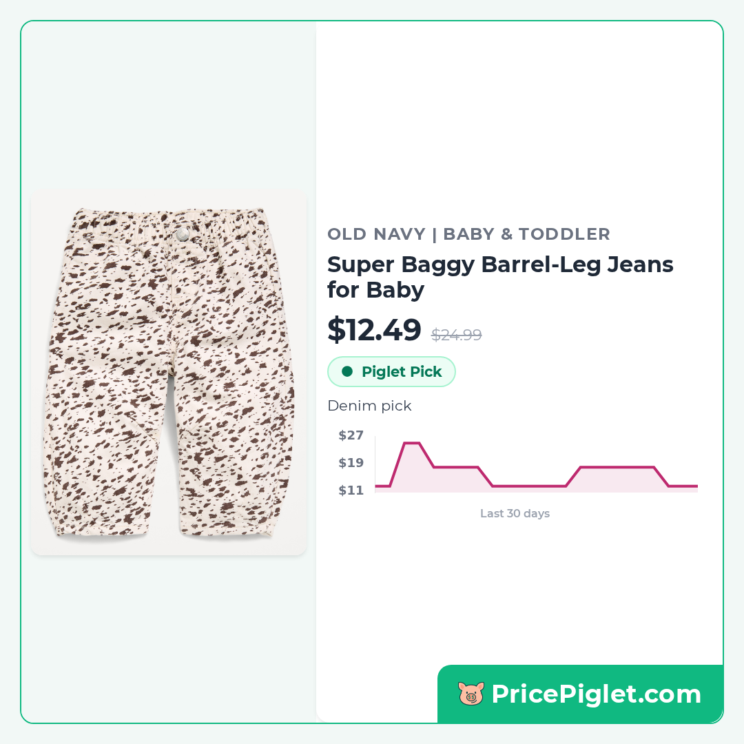 Super Baggy Barrel-Leg Jeans for Baby