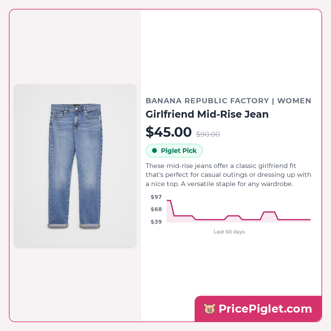 Girlfriend Mid-Rise Jean