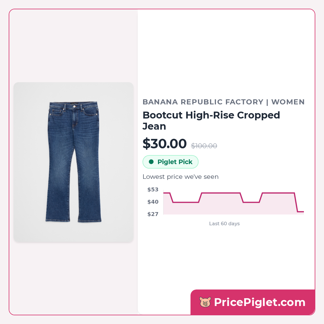 Bootcut High-Rise Cropped Jean
