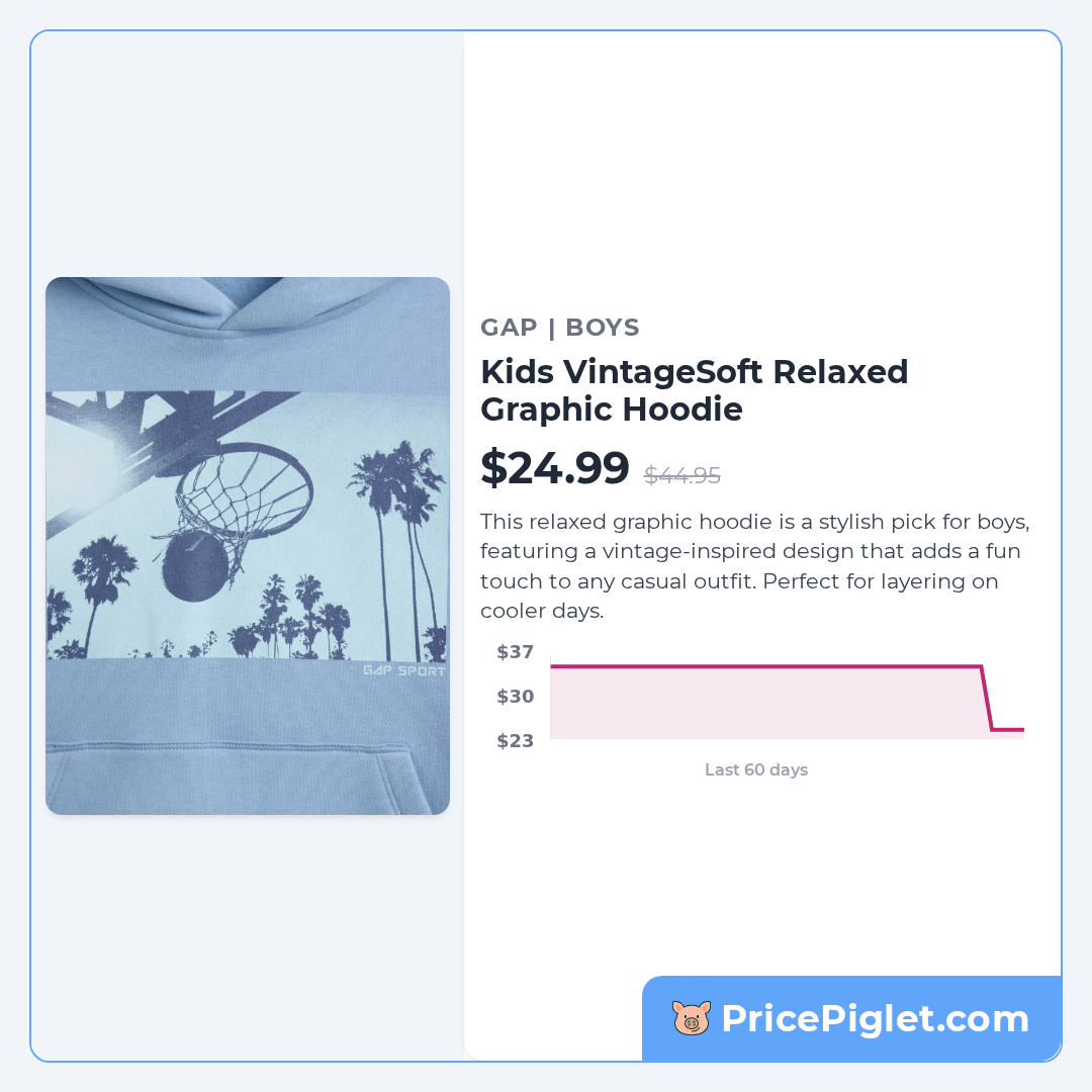 Kids VintageSoft Relaxed Graphic Hoodie
