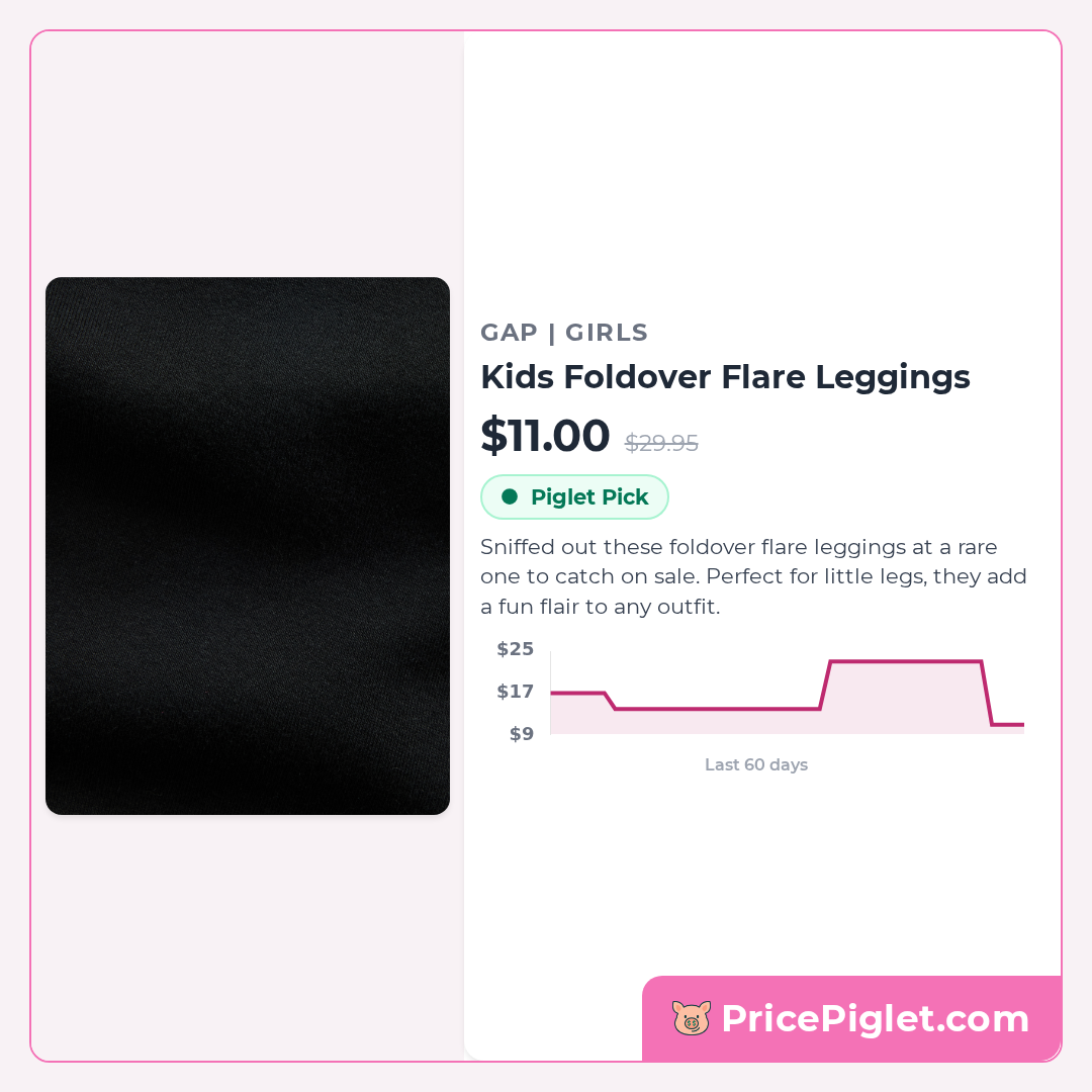 Kids Foldover Flare Leggings