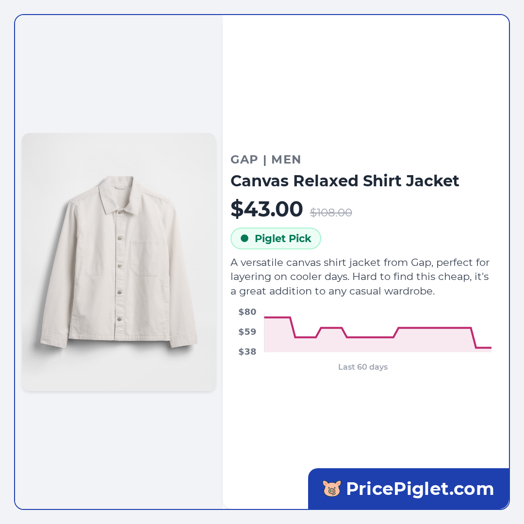 Canvas Relaxed Shirt Jacket