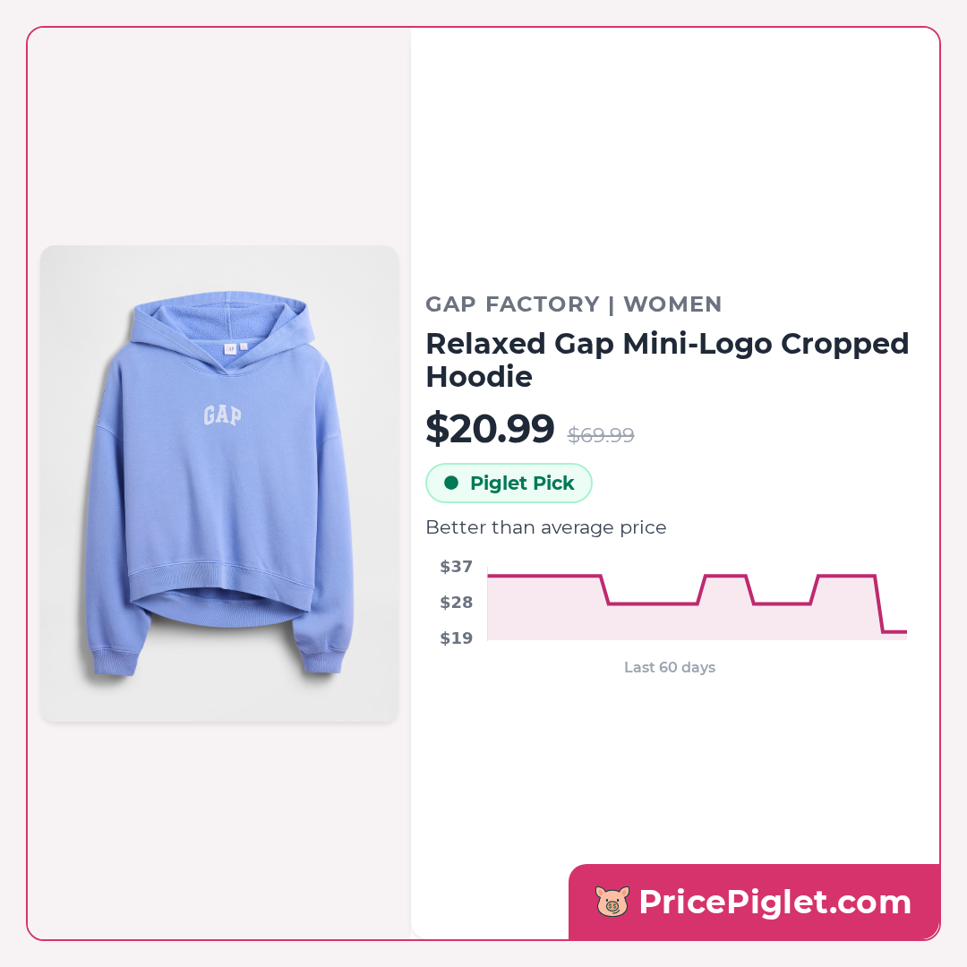 Relaxed Gap Mini-Logo Cropped Hoodie