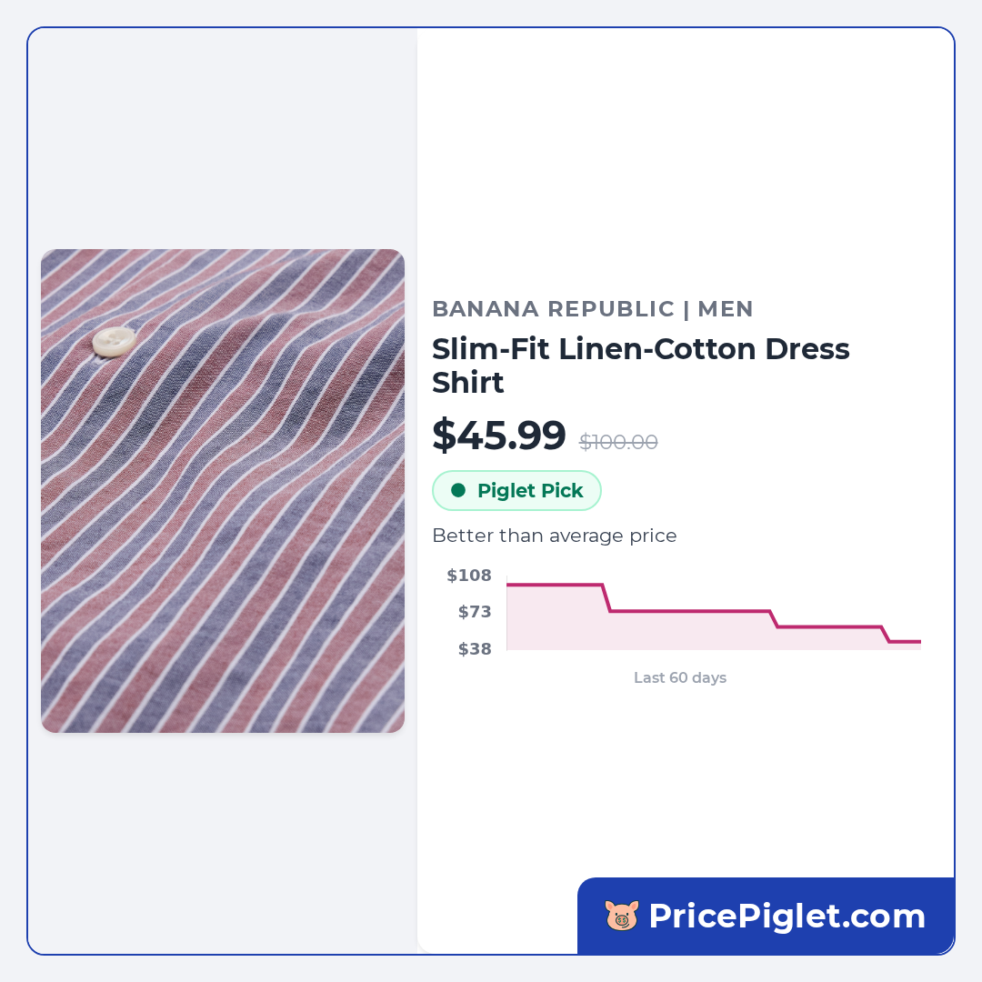 Slim-Fit Linen-Cotton Dress Shirt