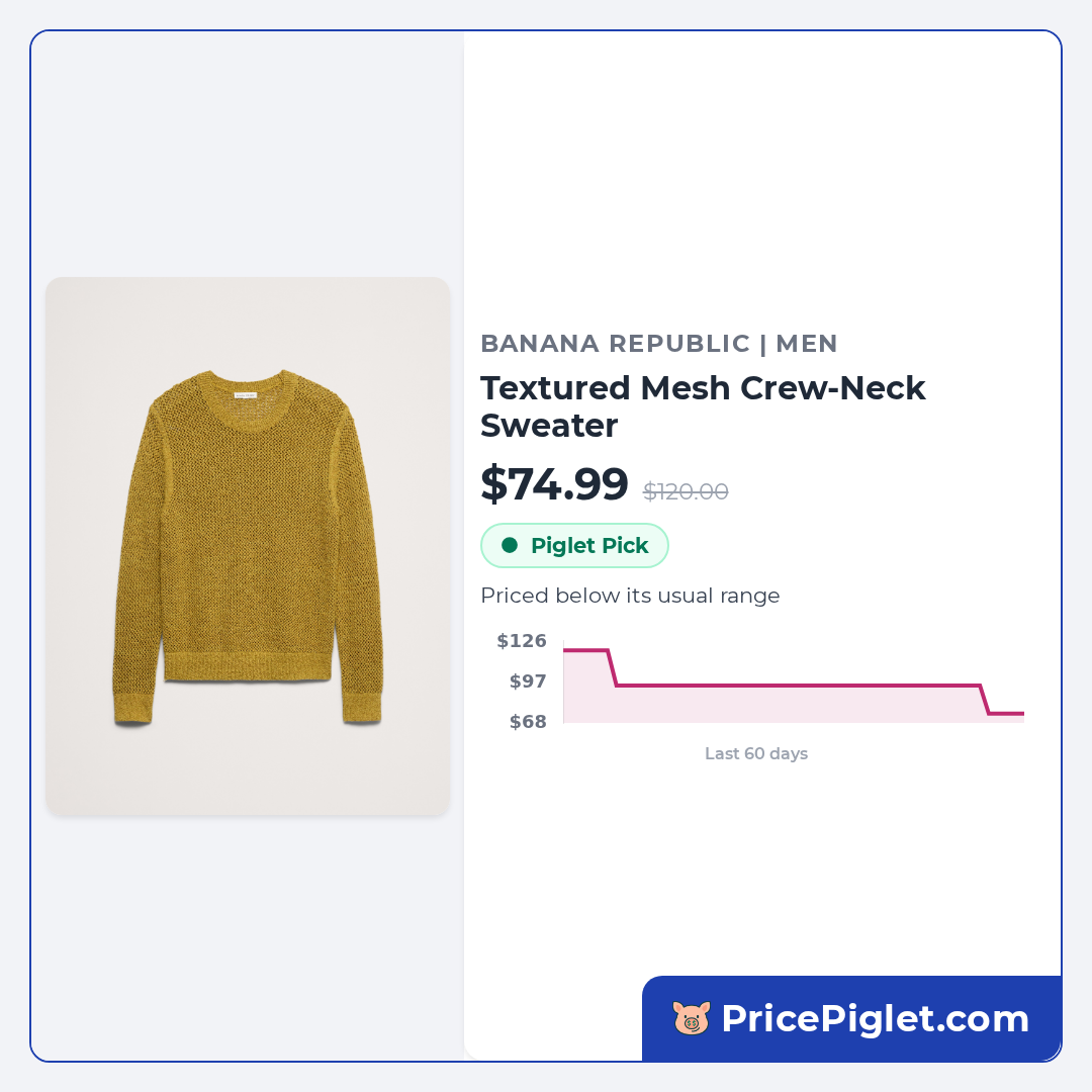 Textured Mesh Crew-Neck Sweater