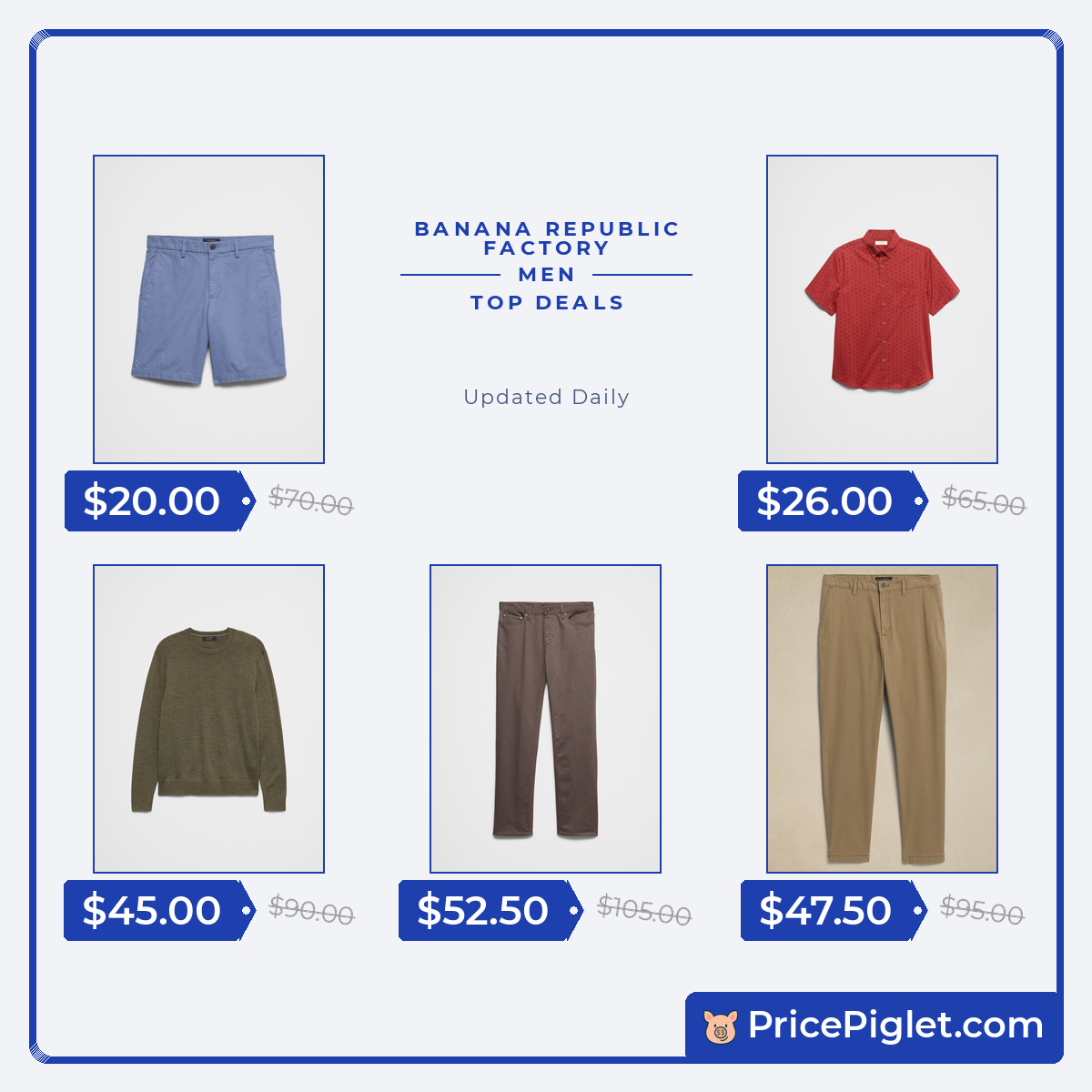 Best Men's Deals at Banana Republic Factory Today