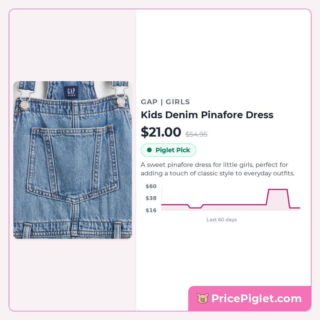 Kids Denim Pinafore Dress