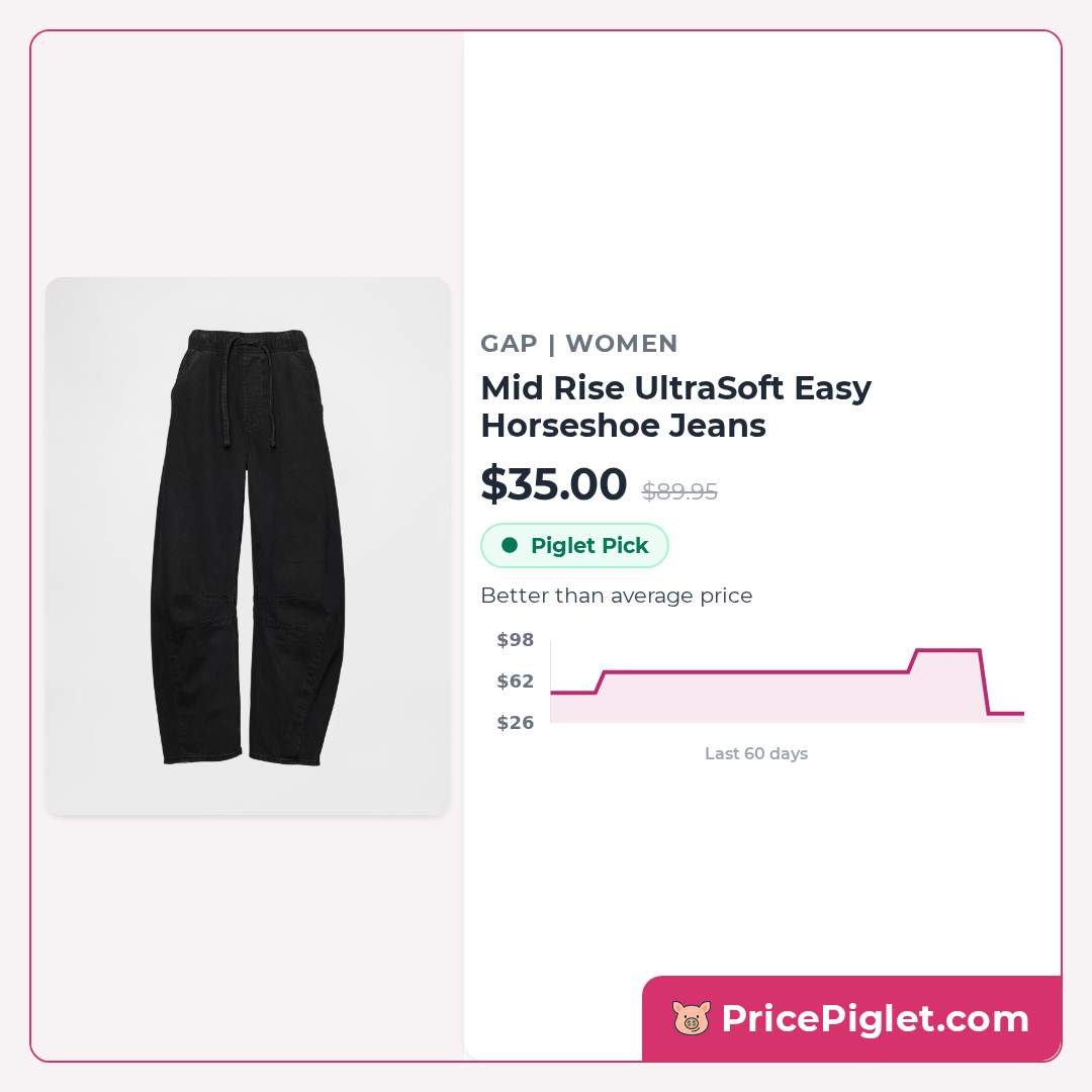 Mid Rise UltraSoft Easy Horseshoe Jeans