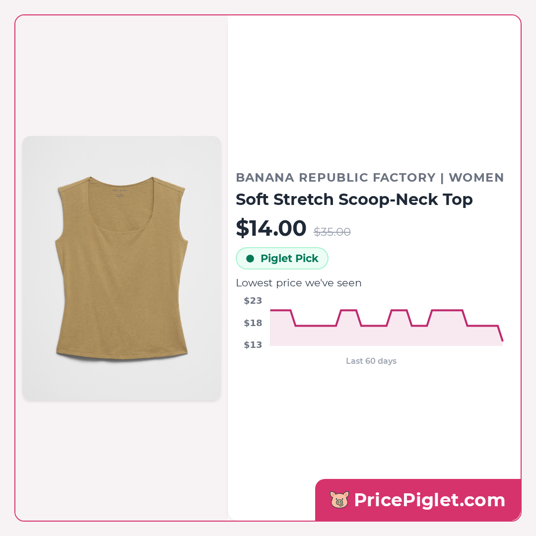 Soft Stretch Scoop-Neck Top