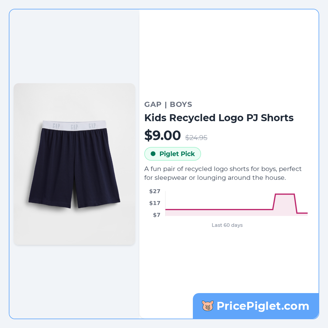 Kids Recycled Logo PJ Shorts