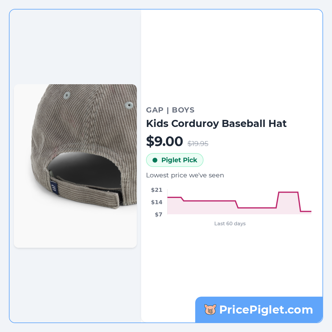 Kids Corduroy Baseball Hat