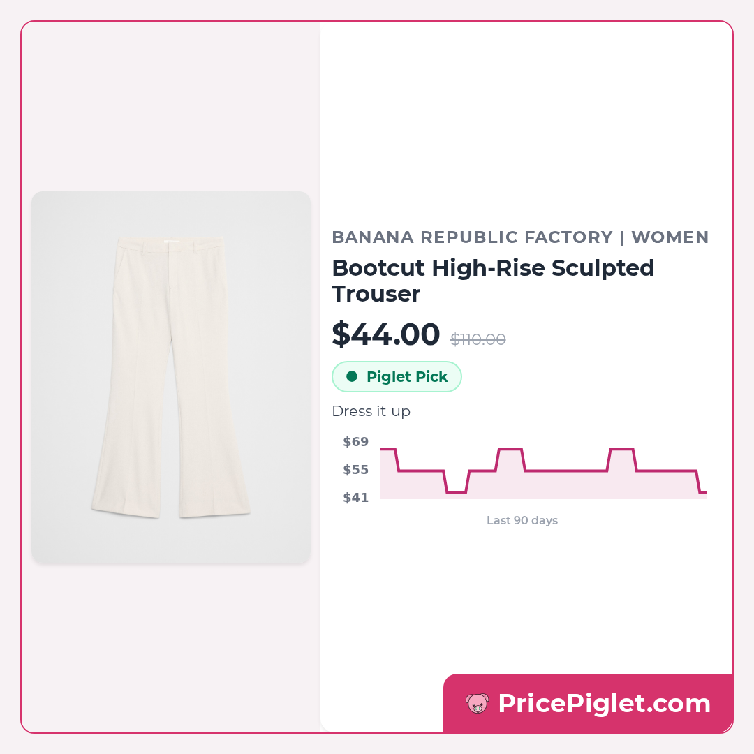 Bootcut High-Rise Sculpted Trouser