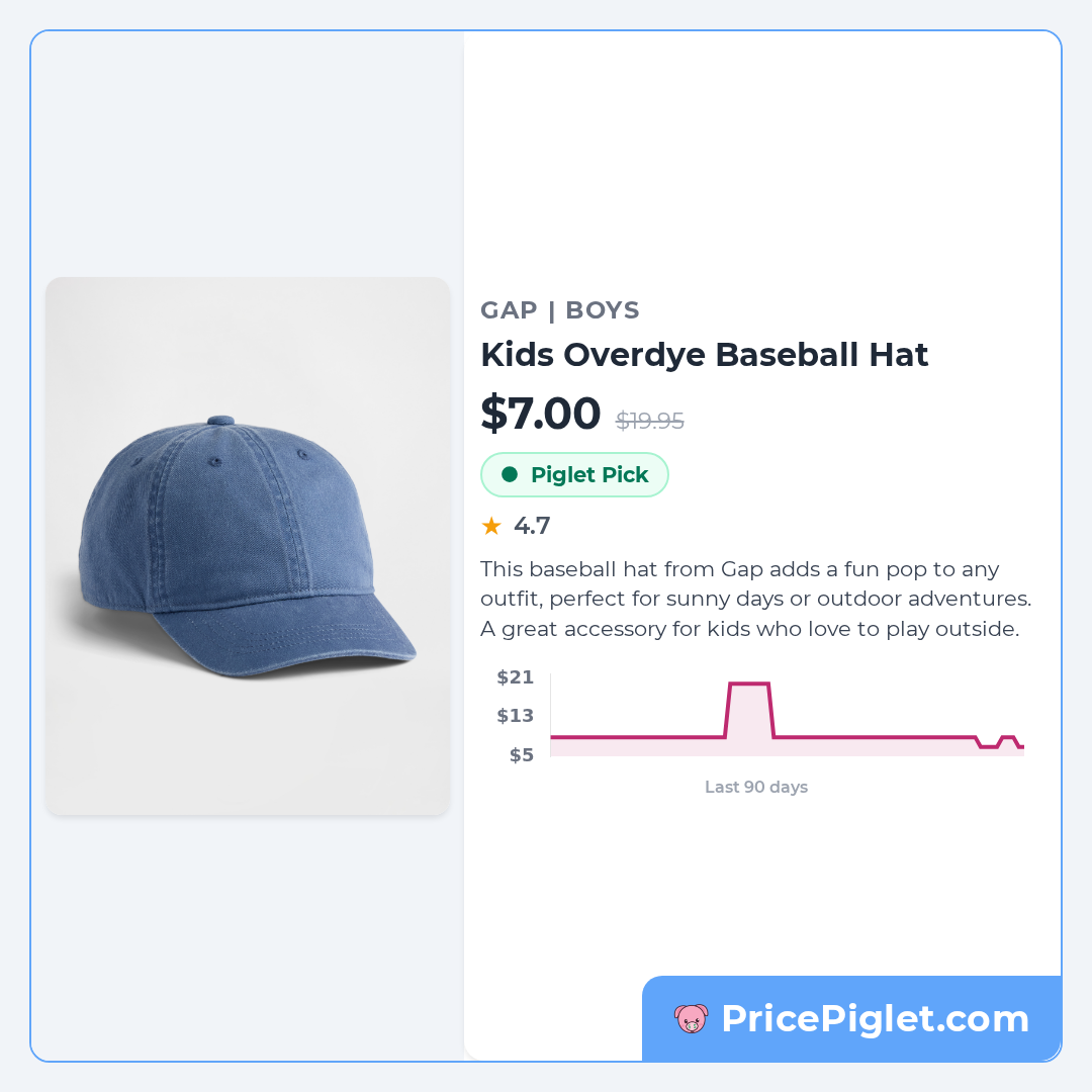 Kids Overdye Baseball Hat