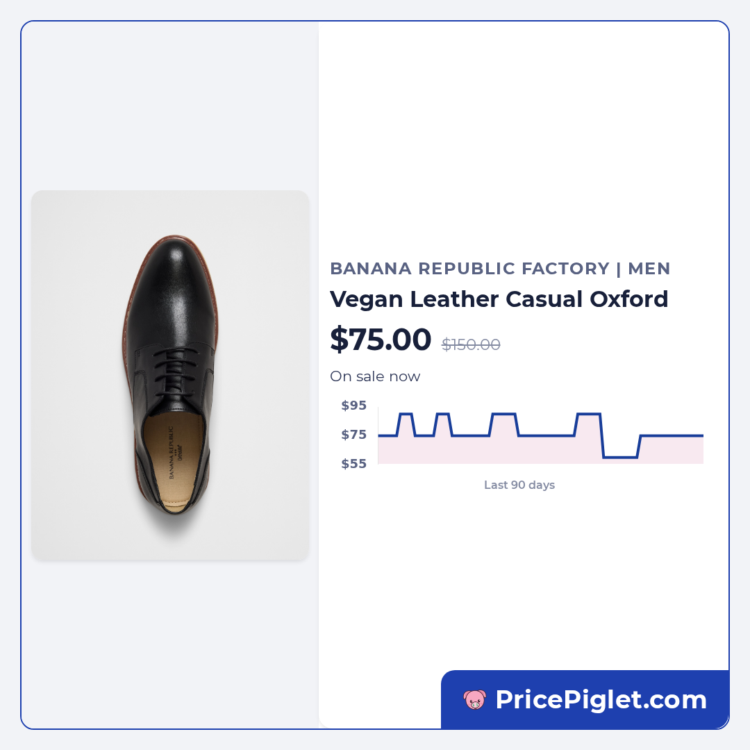 Vegan Leather Casual Oxford