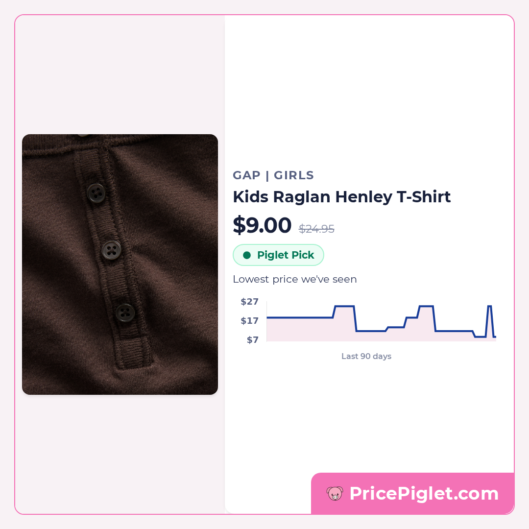 Kids Raglan Henley T-Shirt
