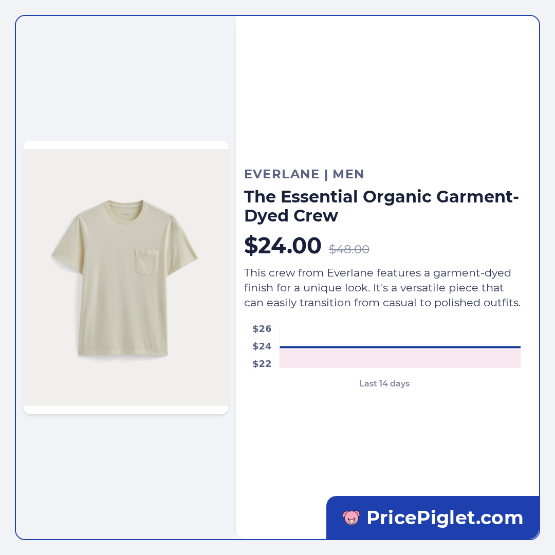 The Essential Organic Garment-Dyed Crew