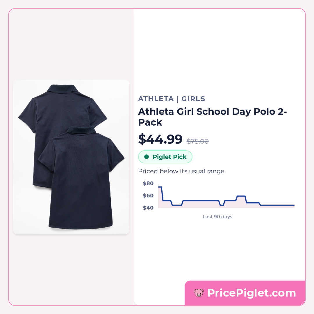 Athleta Girl School Day Polo 2-Pack
