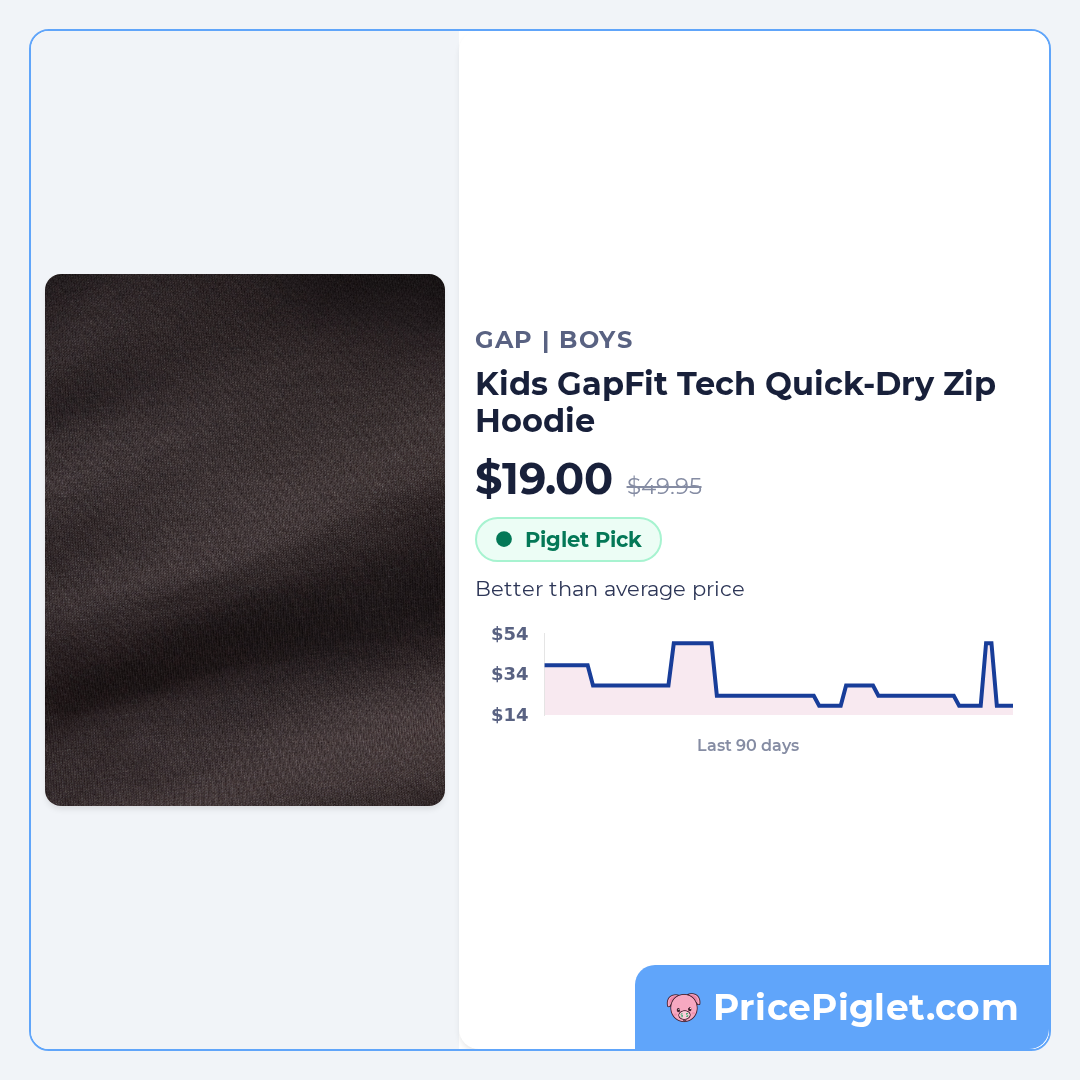 Kids GapFit Tech Quick-Dry Zip Hoodie