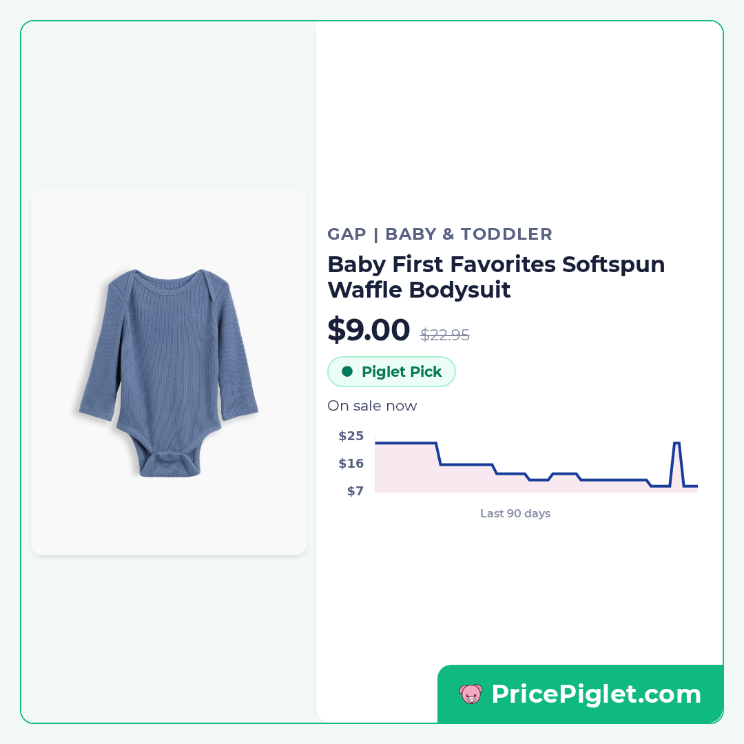 Baby First Favorites Softspun Waffle Bodysuit