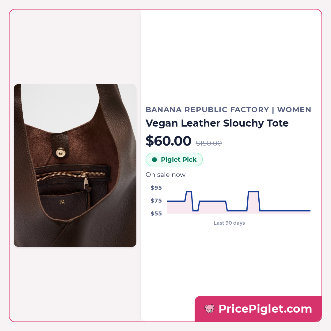 Vegan Leather Slouchy Tote