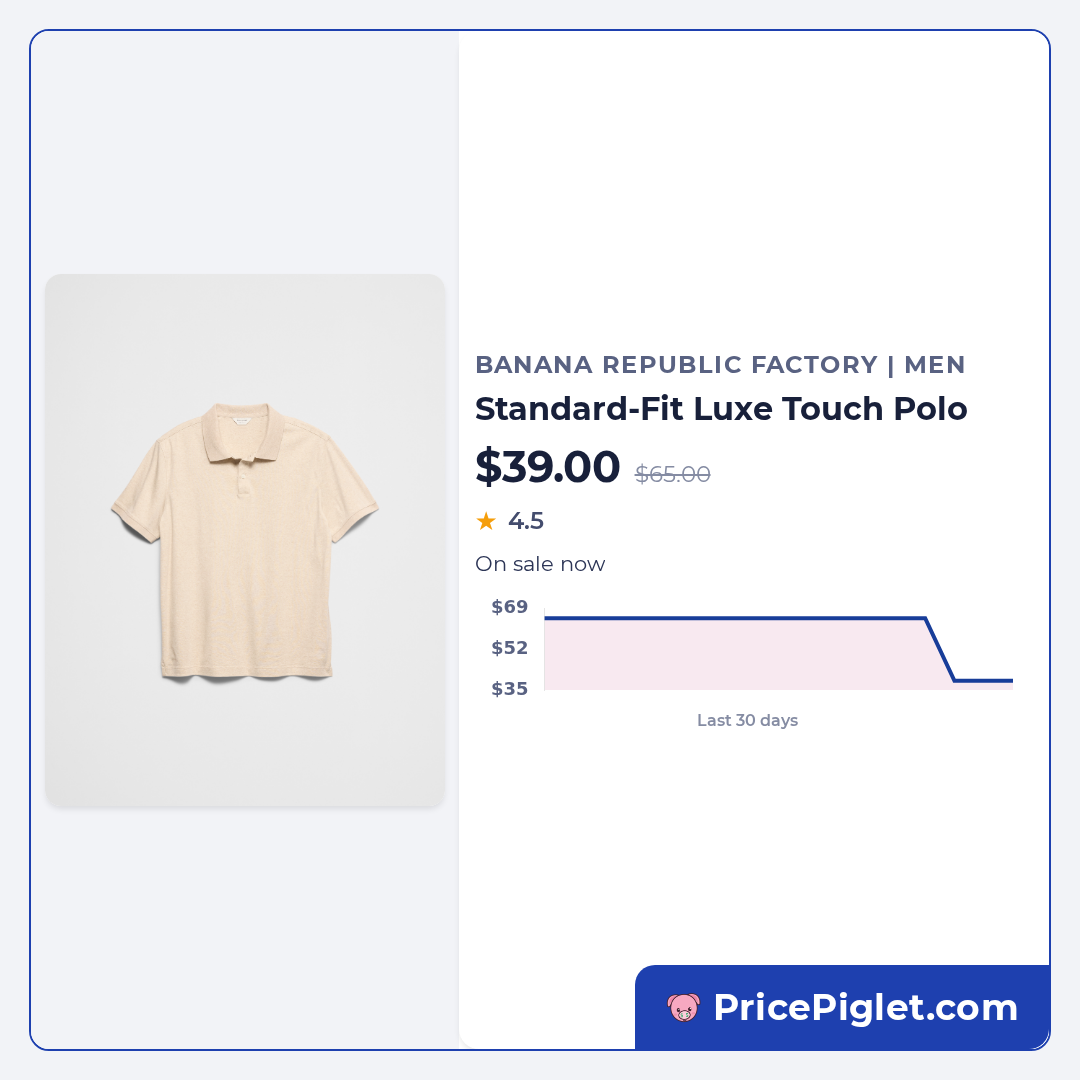 Standard-Fit Luxe Touch Polo