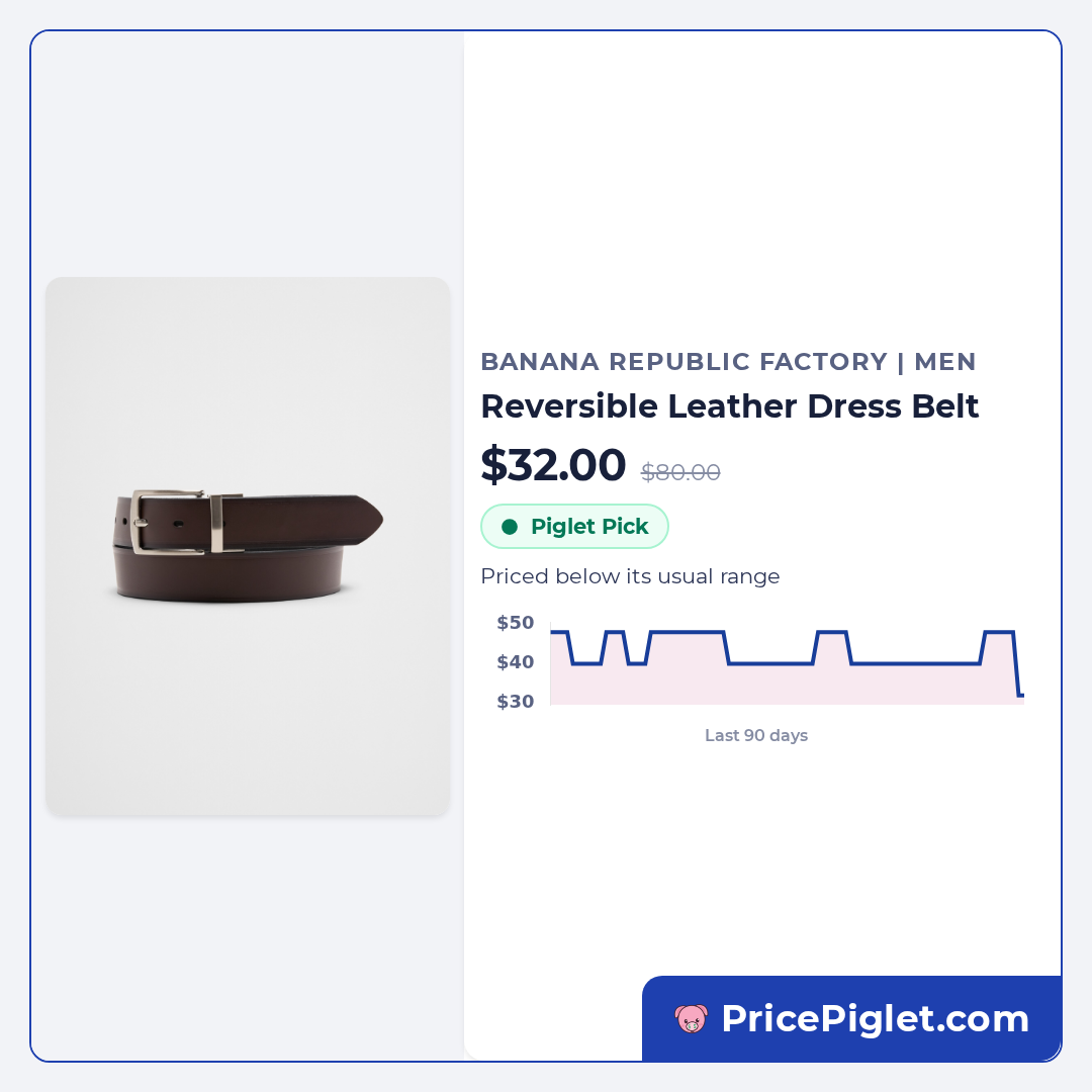 Reversible Leather Dress Belt