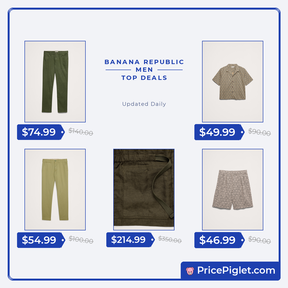 A Few Men's Picks at Banana Republic Today