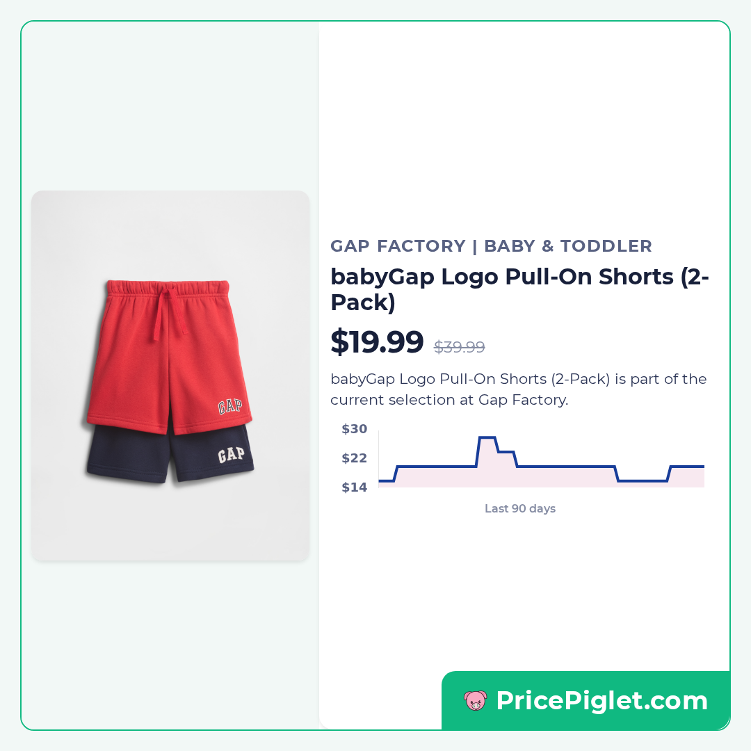 babyGap Logo Pull-On Shorts (2-Pack)