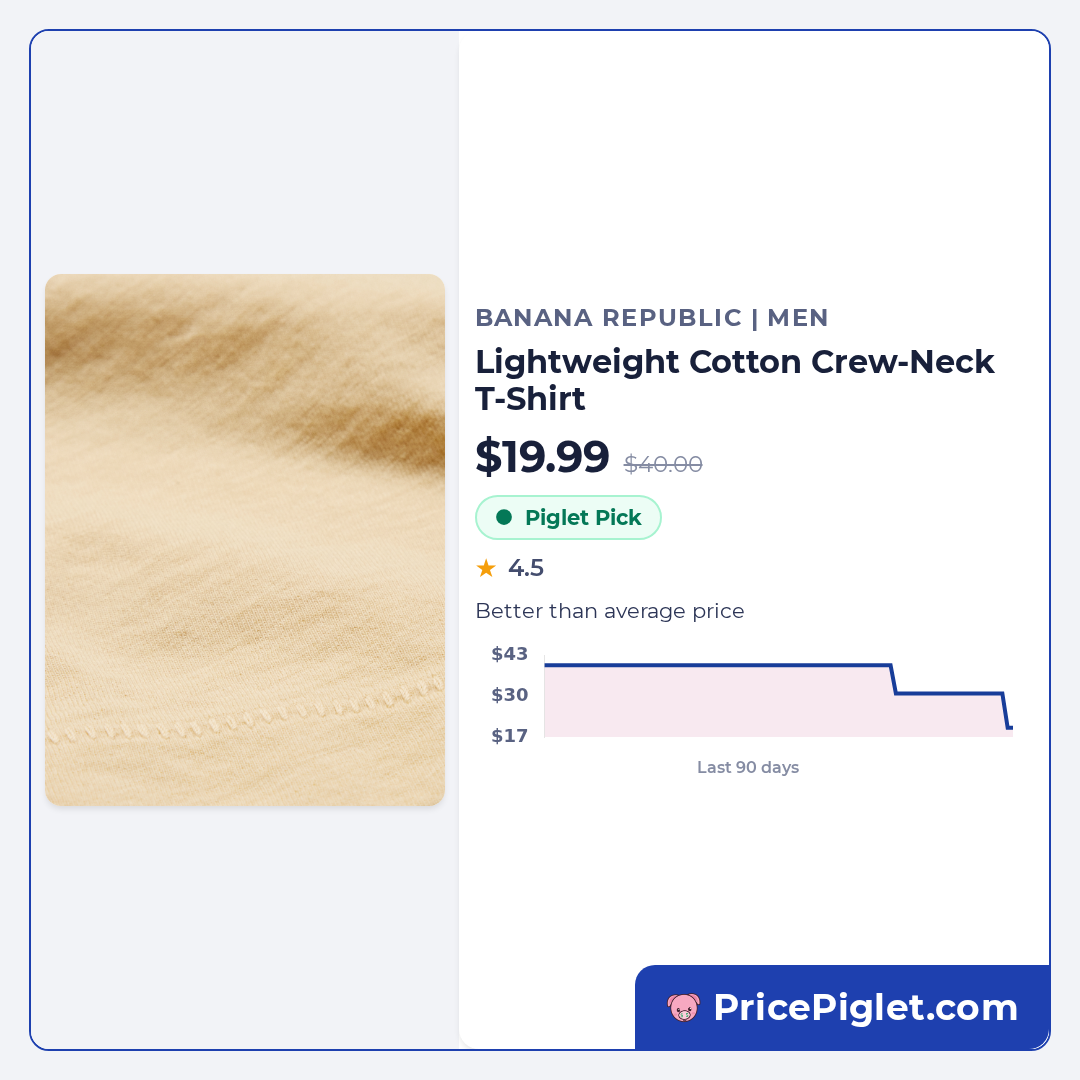 Lightweight Cotton Crew-Neck T-Shirt