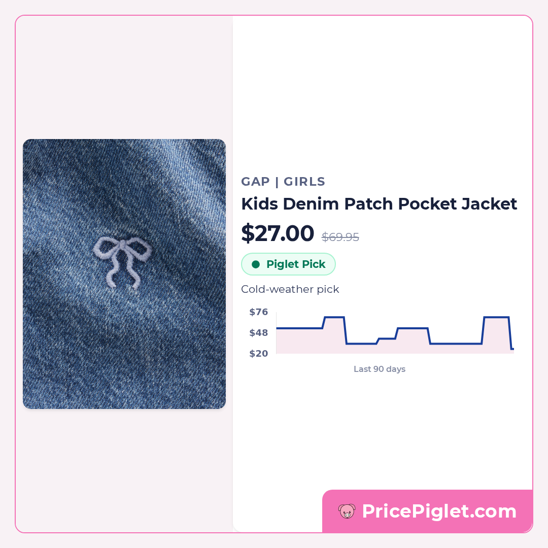 Kids Denim Patch Pocket Jacket