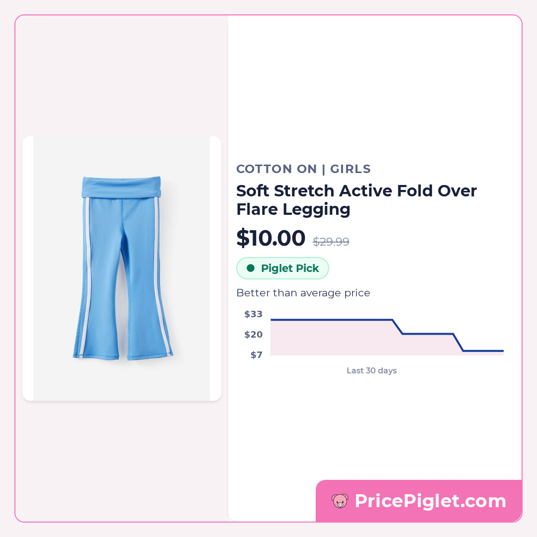 Soft Stretch Active Fold Over Flare Legging