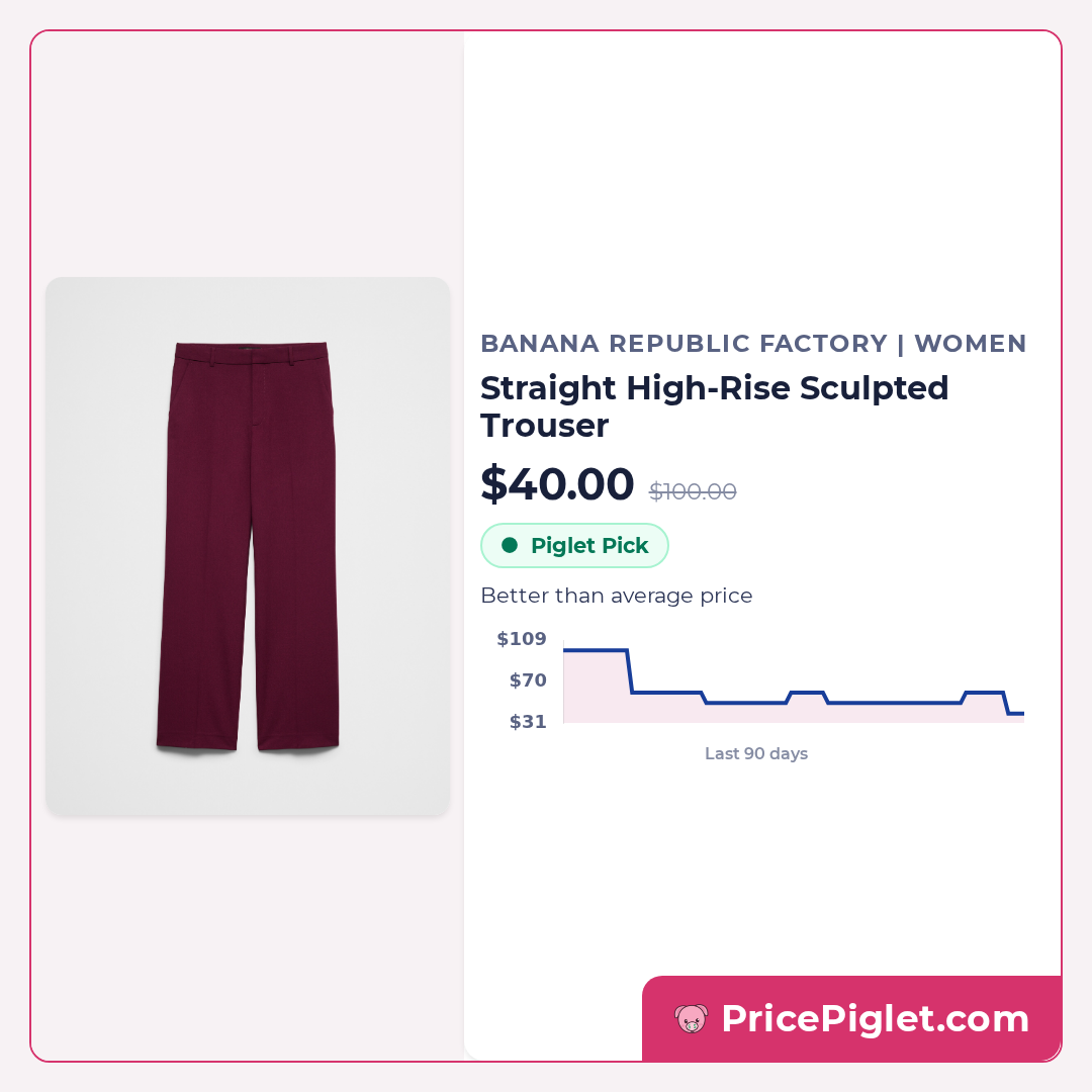 Straight High-Rise Sculpted Trouser